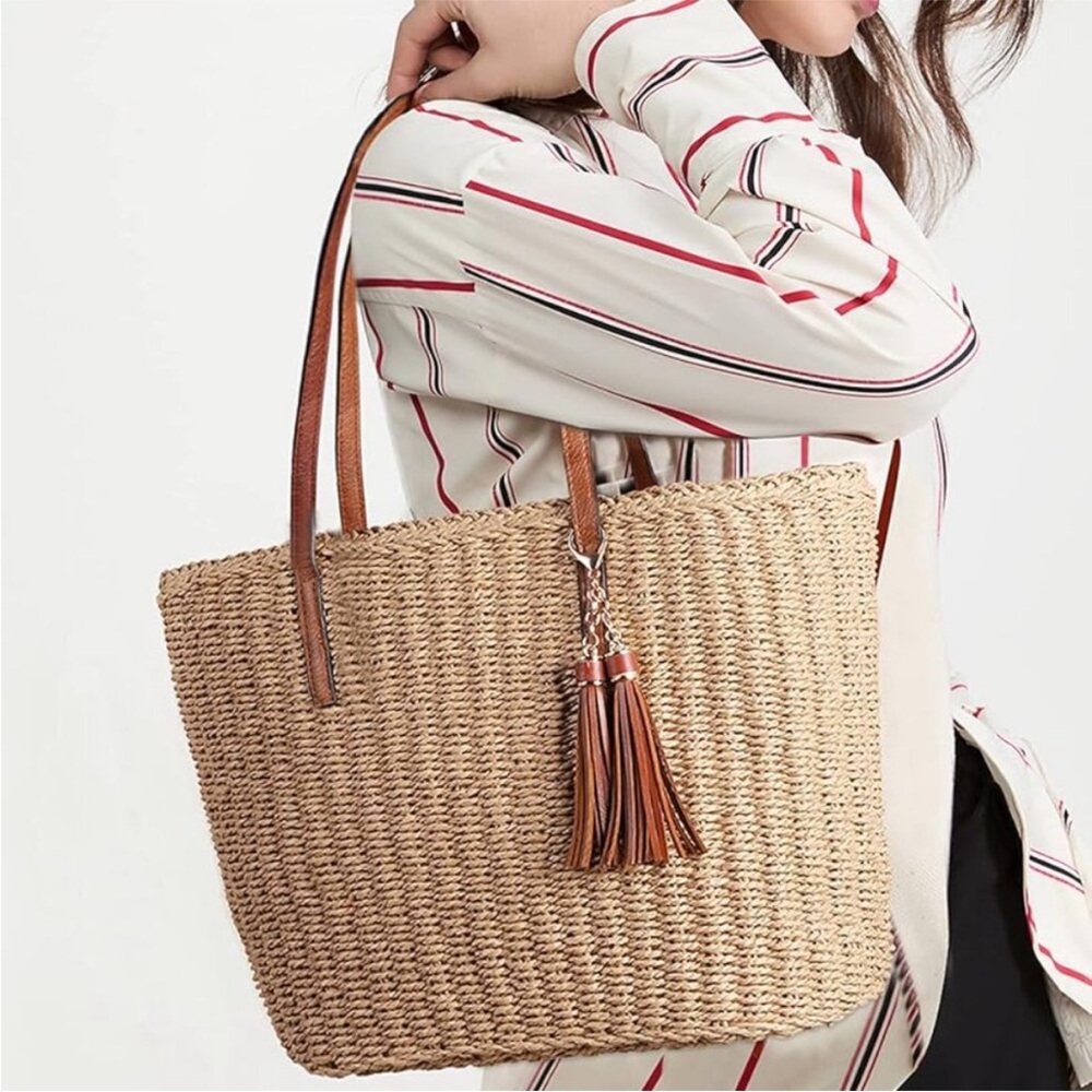 Straw Bags For Women | M Size Travel Straw s Bag Woven Summer Handmade Shoulder